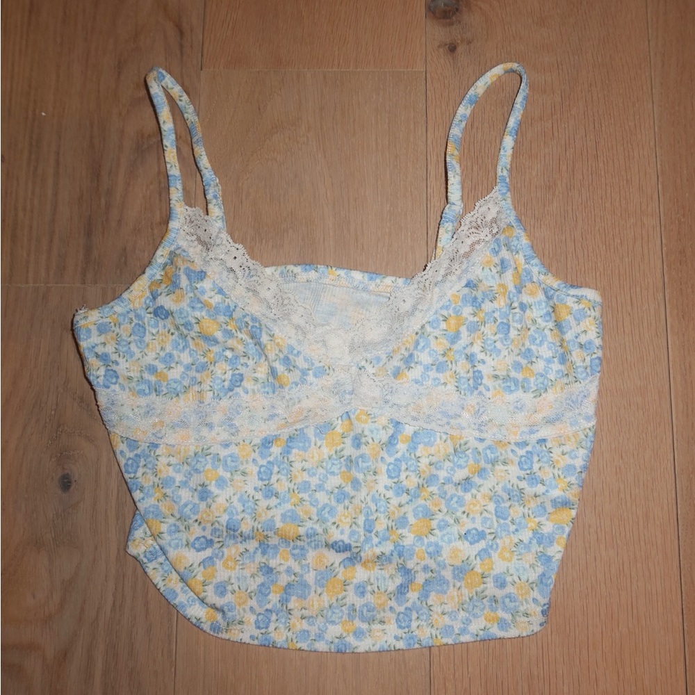 Blue Lace Cami Top